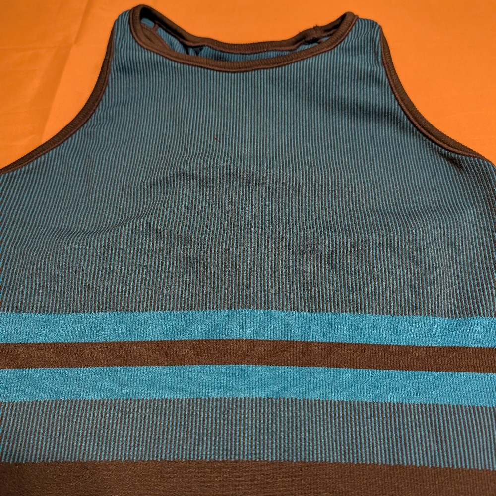 Ryka Black And Gray Athletic Tank Top With Blue Stripes - Picture 3 of 8